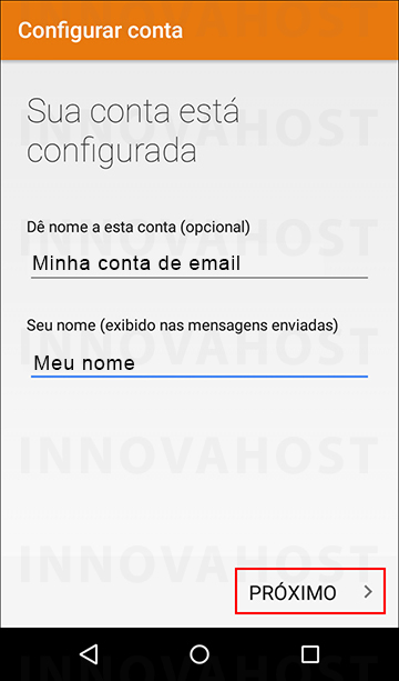 Configurar conta de email no Android