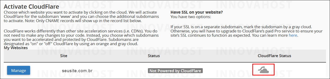 Ativar CloudFlare Ativar CloudFlare