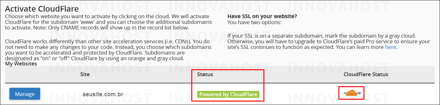Ativar CloudFlare Ativar CloudFlare