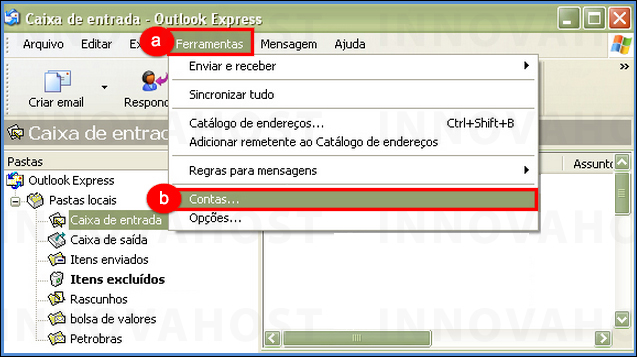 Configurar conta de email no Outlook Express