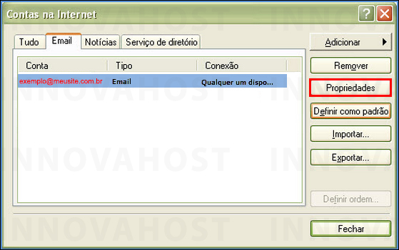 Configurar conta de email no Outlook Express