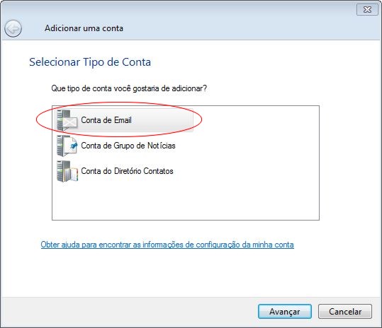Configurando o Windows Live Mail em sua hospedagem Innova Host - Passo 3