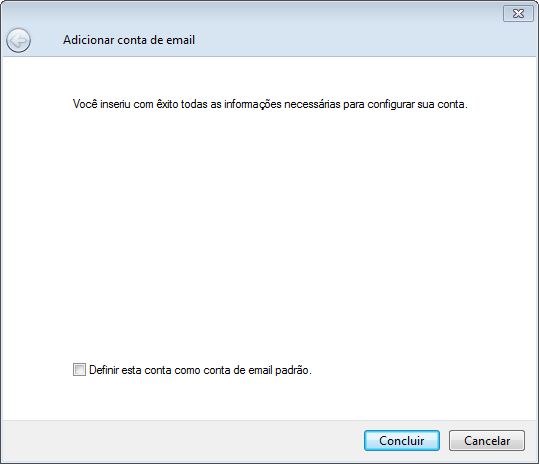 Configurando o Windows Live Mail em sua hospedagem Innova Host - Passo 6